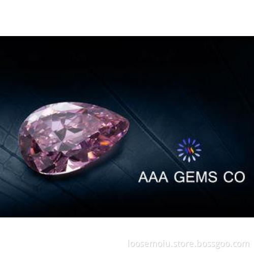High Hardness Pear Shaped Moissanite Pink For Ring / Earrin